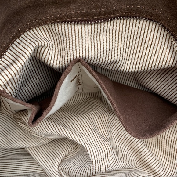 RARE Sofia C Red Suede Bucket Bag - Picture 7 of 16